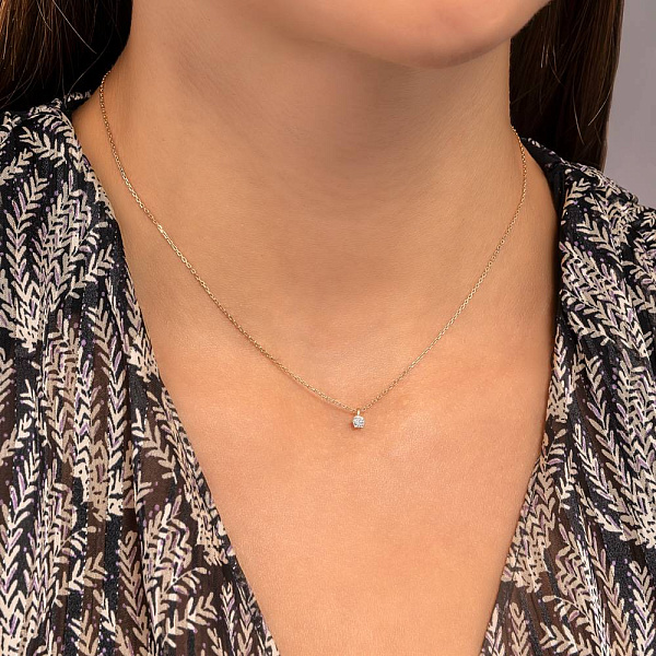 Колье из красного золота с бриллиантом (арт. Ц011163010) – изображение 4