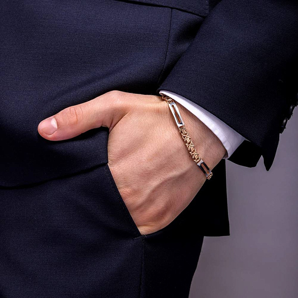 Браслет из красного и белого золота (арт. 326799кб) – изображение 3