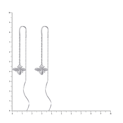 Срібні сережки-протяжки (арт. 7502/3807)