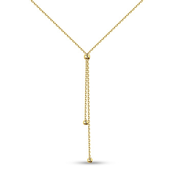 Золотое колье-галстук из желтого золота без камней (арт. 360180ж)