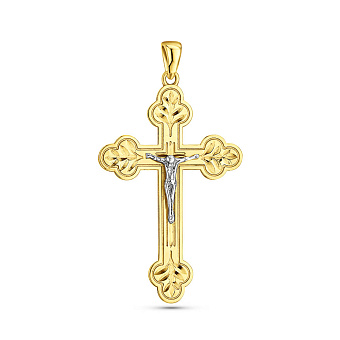 Фото Золотой крестик с распятием (арт. 500381ж)