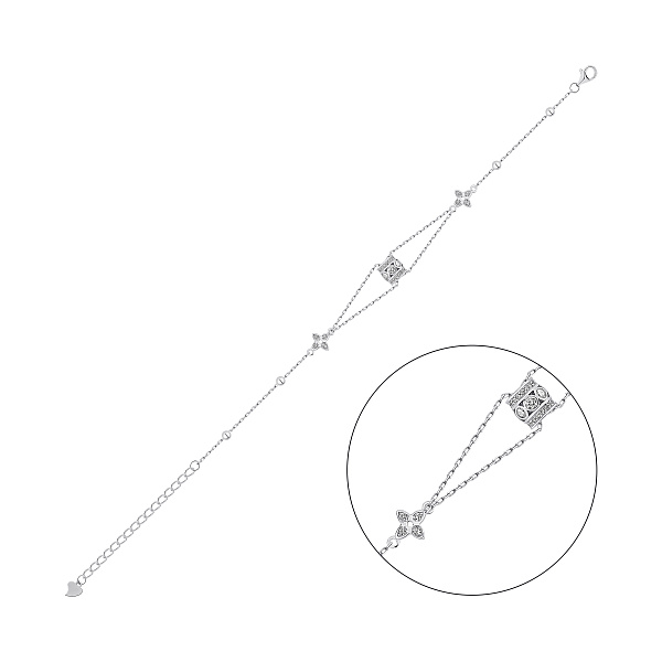 Серебряный браслет с фианитами (арт. 7509/Б2Ф/708) – изображение 1