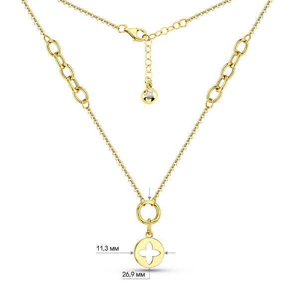 Колье из желтого золота (арт. 352680ж) – изображение 6