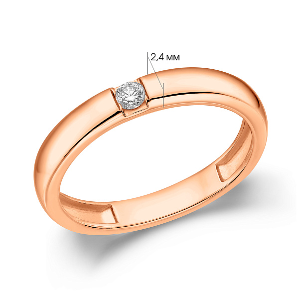 Каблучка золота з діамантом (арт. К011167005) – зображення 3