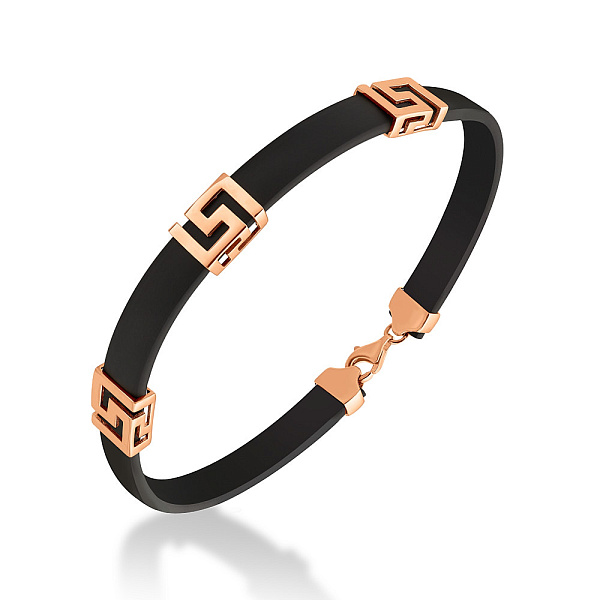 Каучуковий браслет з золотом (арт. 326284) – зображення 1