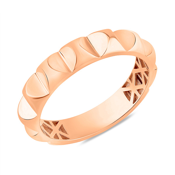 Кольцо из красного золота без камней (арт. 156369) – изображение 1