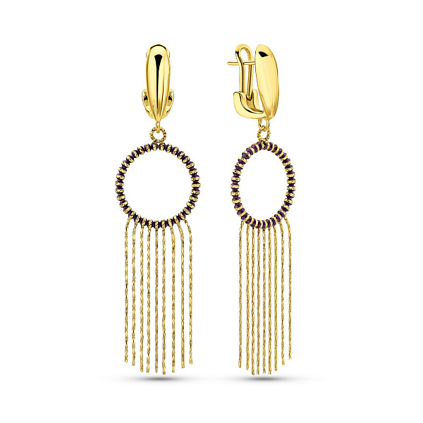 Серьги Francelli из желтого золота (арт. 1091353жф) – изображение 1