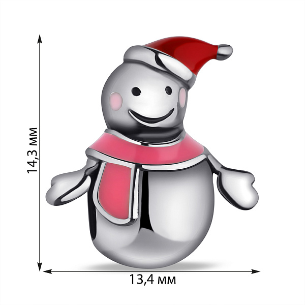 Серебряный шарм с эмалью (арт. 7903/4276ерк) – изображение 2