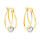 Серьги из желтого и белого золота (арт. 104467/20жб) – изображение 1