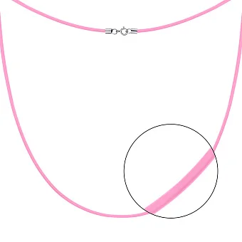 Ювелірний шнурок з каучуку зі срібним замком (арт. 7607/1774р)