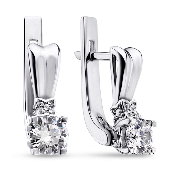 Серебряные серьги с фианитами (арт. 7502/2982р) – изображение 1