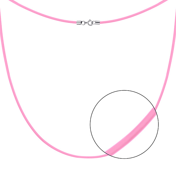 Ювелирный шнурок из каучука с серебряным шнурком (арт. 7607/1774р) – изображение 1