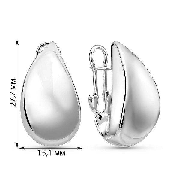 Серьги из белого золота Francelli (арт. е1091780б) – изображение 3