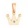 Золотая подвеска Корона с фианитом (арт. 440641) – изображение 1