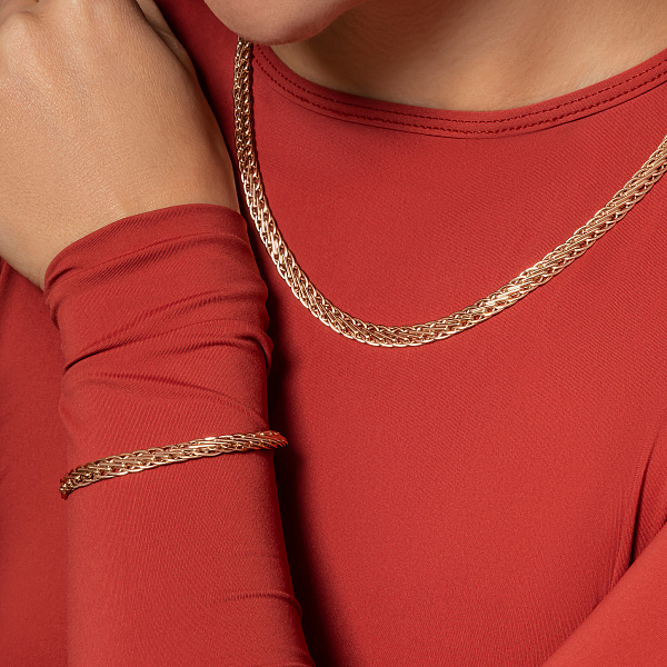 Браслет з червоного золота плетіння Фантазія (арт. 323172) – зображення 4