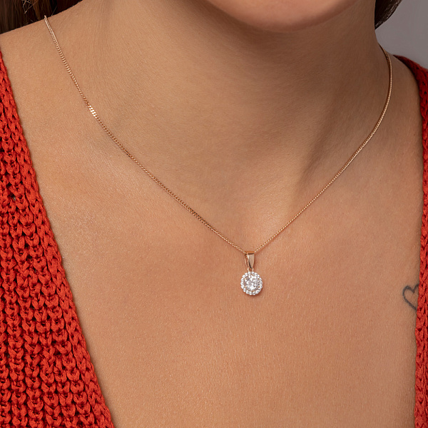 Золота підвіска з фіанітами (арт. 440422) – зображення 3