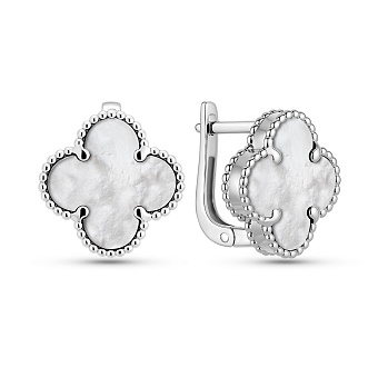 Золотые серьги с перламутром (арт. 1101201/10бп)