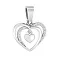 Золотая подвеска Сердце с фианитами (арт. 440602б) – изображение 1