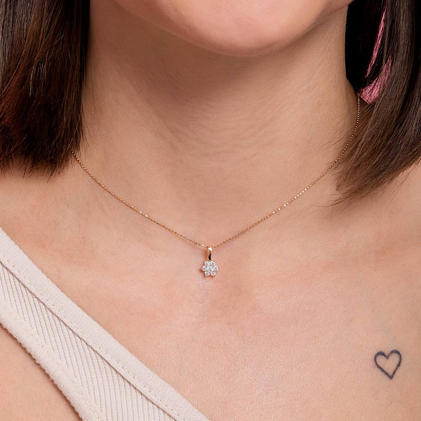 Золота підвіска з фіанітами (арт. 440395) – зображення 3