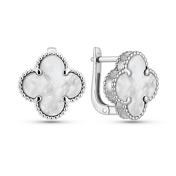 Золотые серьги с перламутром (арт. 1101201/10бп) – изображение 1