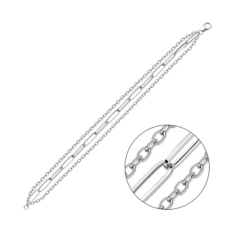 Браслет из белого золота Звенья (арт. 3261025б)