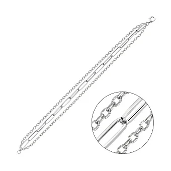 Браслет из белого золота Звенья (арт. 3261025б)