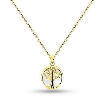 Срібне кольє Дерево життя з перламутром (арт. 7507/2226жп)