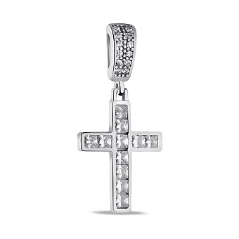 Серебряный крестик с фианитами (арт. 7503/4072)