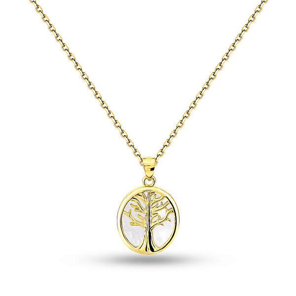 Срібне кольє Дерево життя з перламутром (арт. 7507/2226жп) – зображення 1