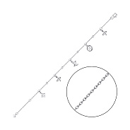 Серебряный браслет с подвесками (арт. 7509/3866)