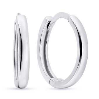 Серьги-кольца из белого золота (арт. 103815/10б)