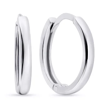 Сережки-кільця з білого золота (арт. 103815/10б)