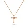 Золотое колье с крестиком и бриллиантами (арт. Ц011802010) – изображение 1