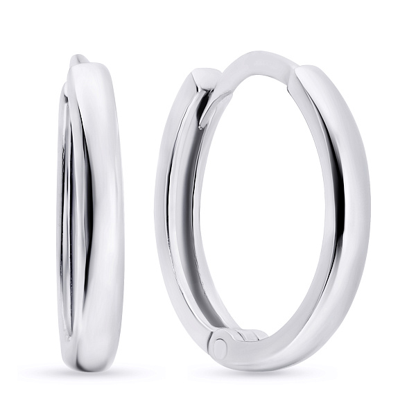 Сережки-кільця з білого золота (арт. 103815/10б) – зображення 1