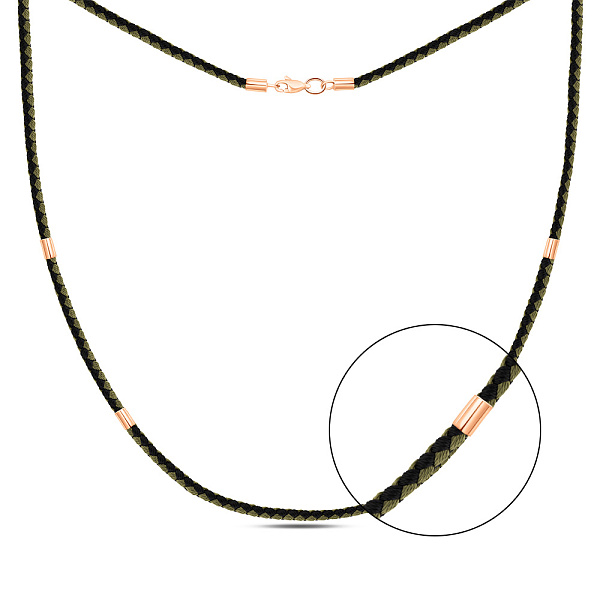 Шелковый шнурок с золотыми вставками (арт. 112203-11) – изображение 3