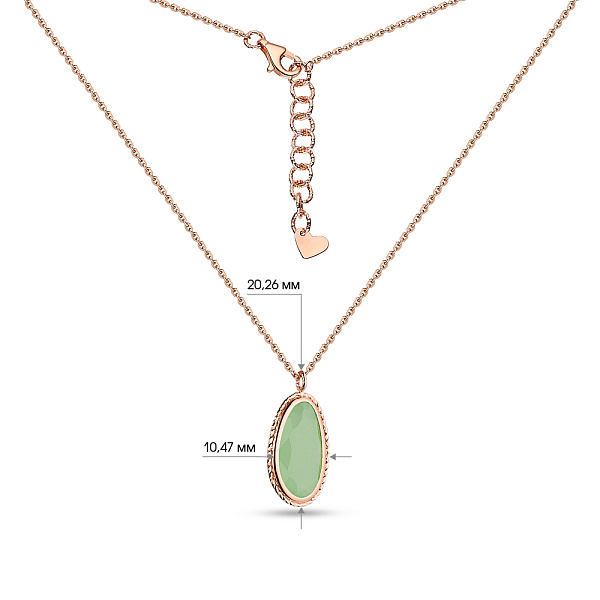 Золоте кольє з кварцом (арт. 351936Пкзм) – зображення 3