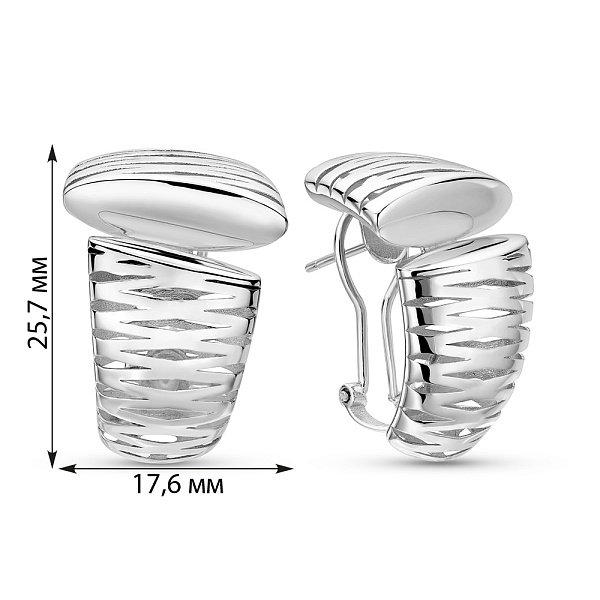 Серьги из белого золота Francelli (арт. е1091844б) – изображение 4