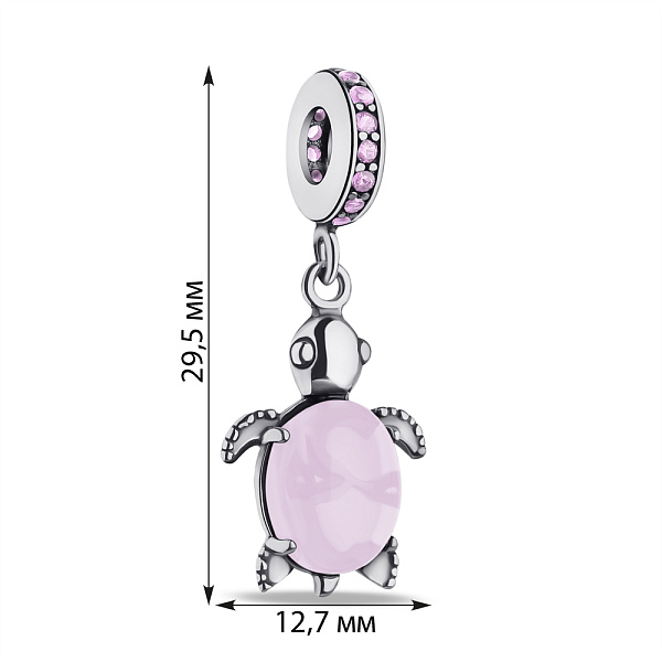 Серебряный подвес-шарм Черепаха (арт. 7903/3696ар) – изображение 2