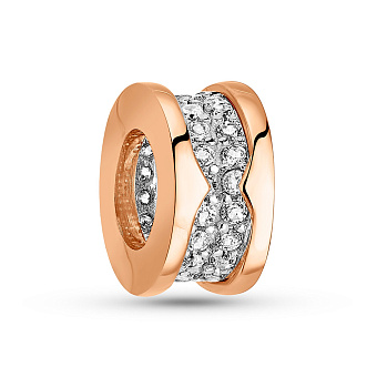 Золотий шарм з фіанітами (арт. 424800р)