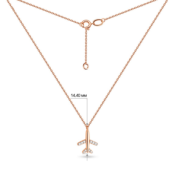 Золотое колье "Мрія" с фианитами (арт. 361197) – изображение 6