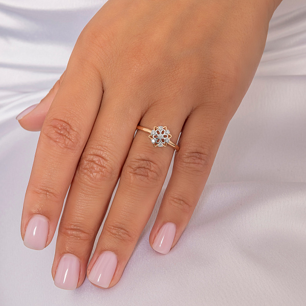 Кольцо из золота с бриллиантами (арт. К011081010) – изображение 3