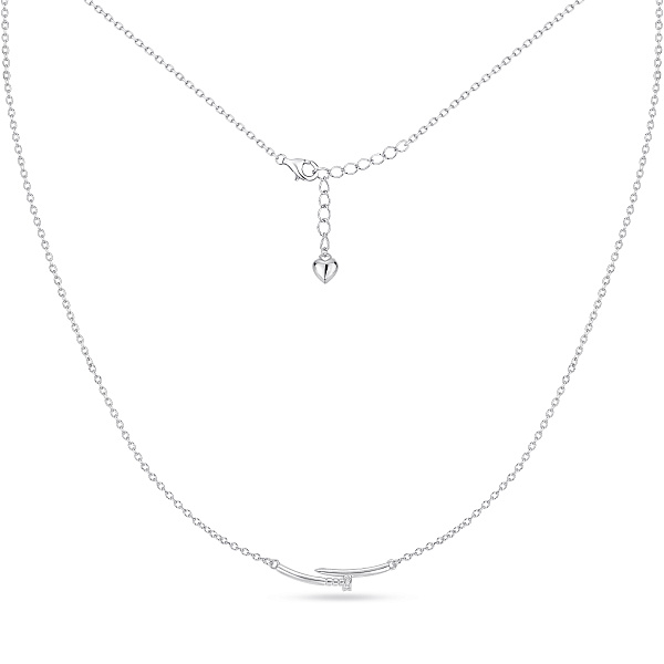 Серебряное колье с подвеской гвоздь с фианитами (арт. 7507/2628) – изображение 1
