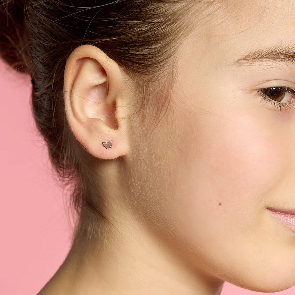 Золотые серьги пусеты без камней (арт. 110899) – изображение 2