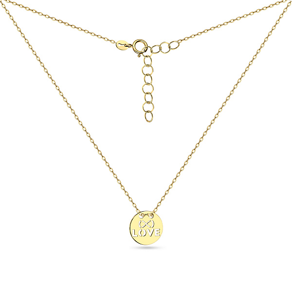 Золотое колье "Love" в желтом цвете металла (арт. 352167/10ж) – изображение 2
