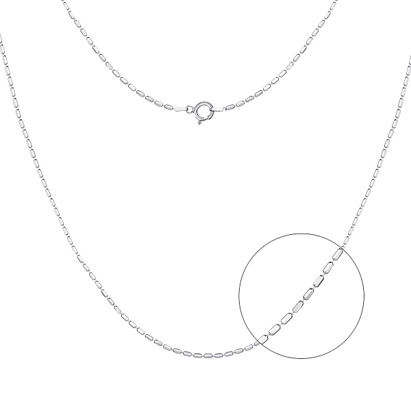 Срібне кольє з декоративним плетінням (арт. 7507/129) – зображення 1