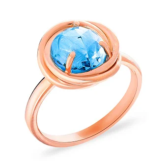 Золота каблучка з топазом (арт. 140617Птг)