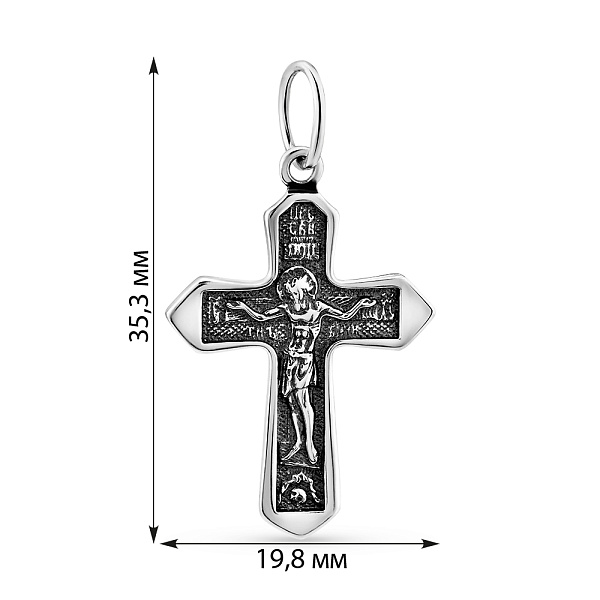 Серебряный крестик с распятием (арт. 7904/954) – изображение 2