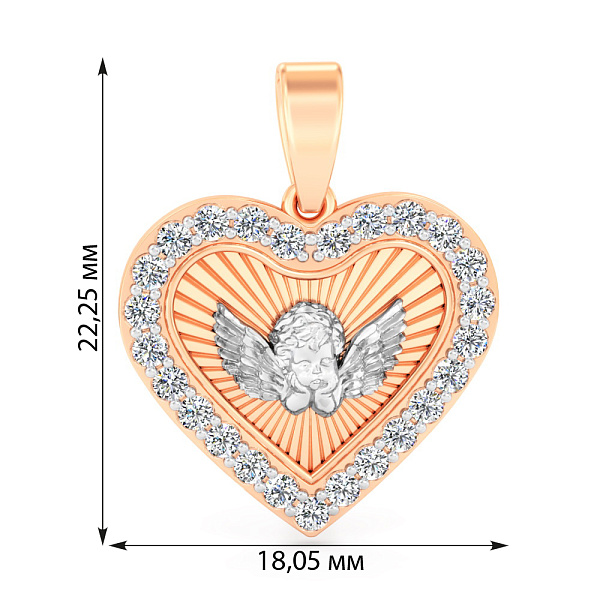 Золотая подвеска Ангел (арт. 440928кб) – изображение 2