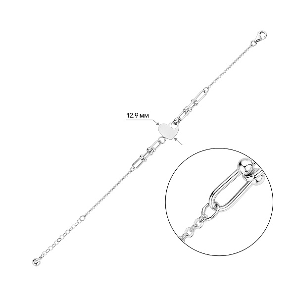 Браслет з білого золота (арт. 326736б) – зображення 2