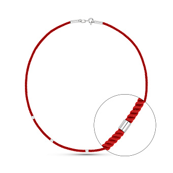 Шелковый шнурок с золотыми вставками (арт. 360144бк)